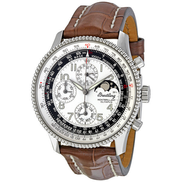 Breitling Montbrilliant Olympus Silver Dial Chronograph Automatic Men's Watch A1935012-G592BRCT A1935012/G592