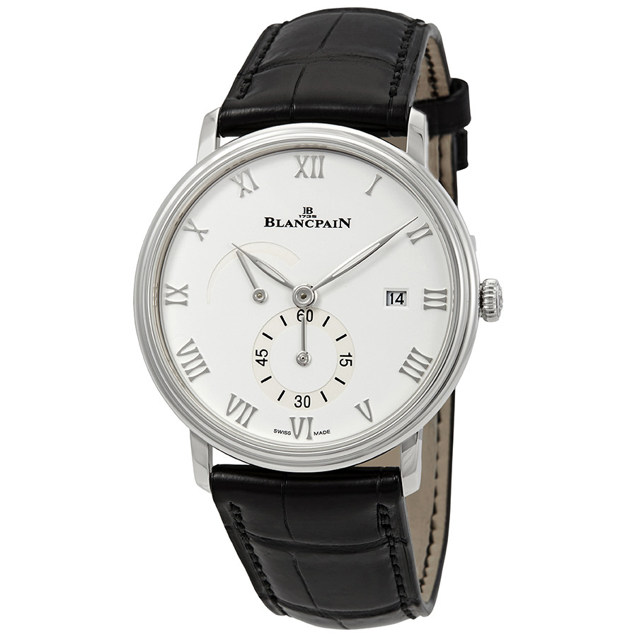 Blancpain Villeret White Dial Black Leather Men's Watch 6606A-1127-55B