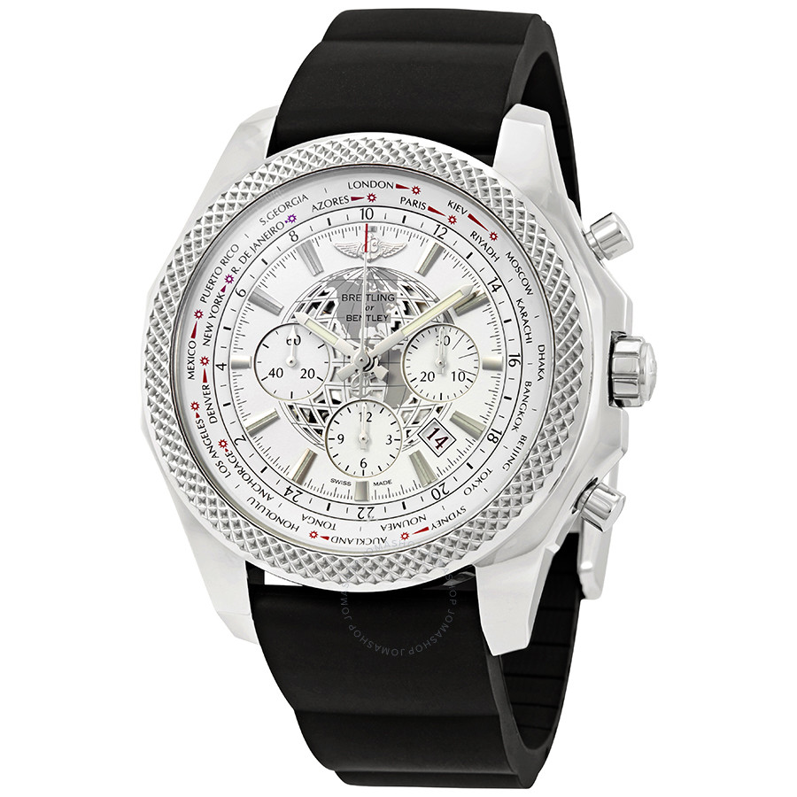 Breitling Bentley B05 Unitime World Time Chronograph Automatic White Dial Men's Watch AB0521U0/A755BKRD