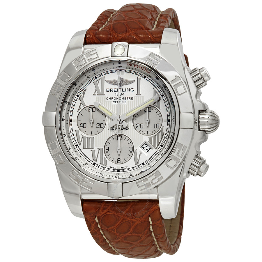 Breitling Chronomat Chronograph Automatic Silver Dial Men's Watch AB011012/G676BRCT