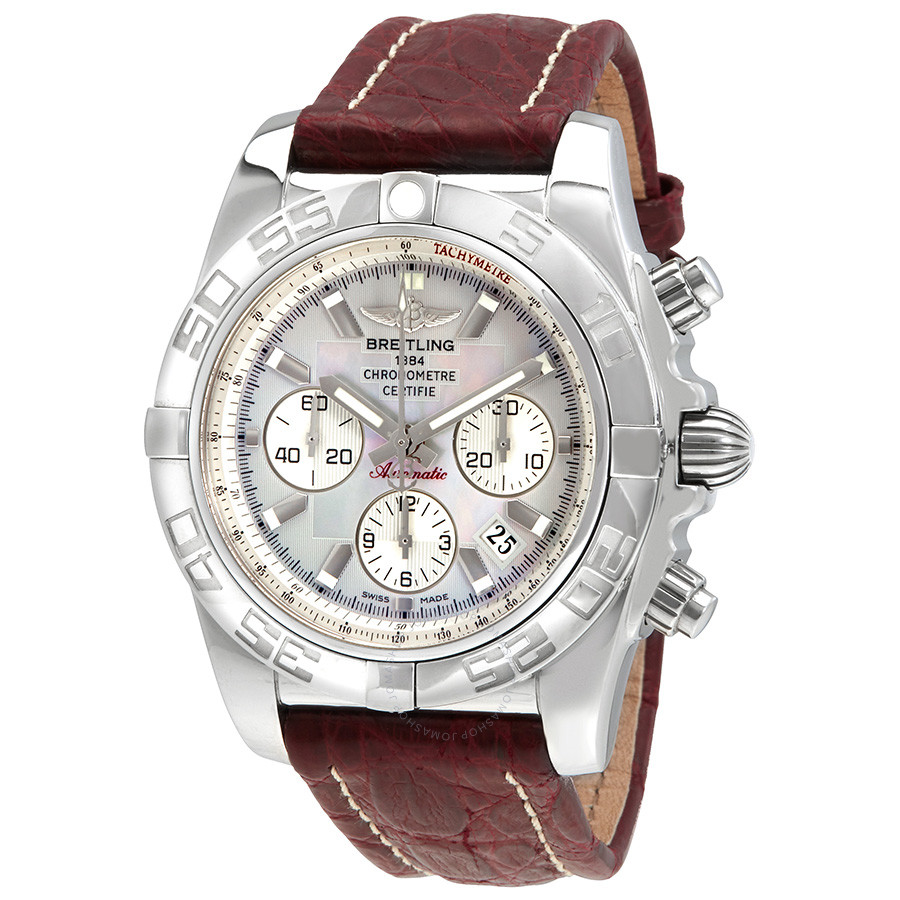 Breitling Chronomat Chronograph Automatic Mother of Pearl Dial Men's Watch AB011012/G685BGCT