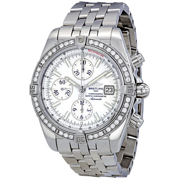 Breitling Chronomat Mother of Pearl Dial Diamond Bezel Men's Watch A1335653/A569