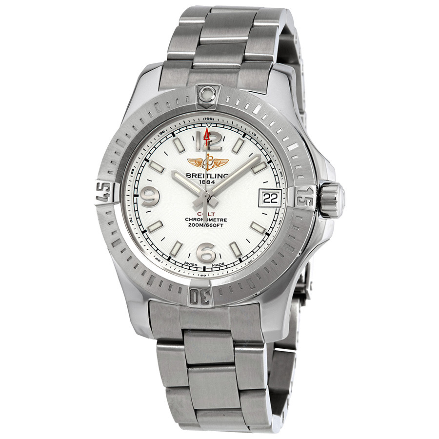 Breitling Colt 36 Chronometer Silver Dial Ladies Watch A7438911/G803-178A