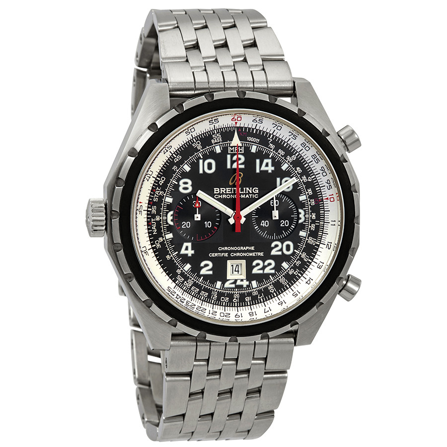 Breitling Navitimer Chrono-Matic Chronograph Automatic Chronometer Black Dial Men's Watch A2236013/B817