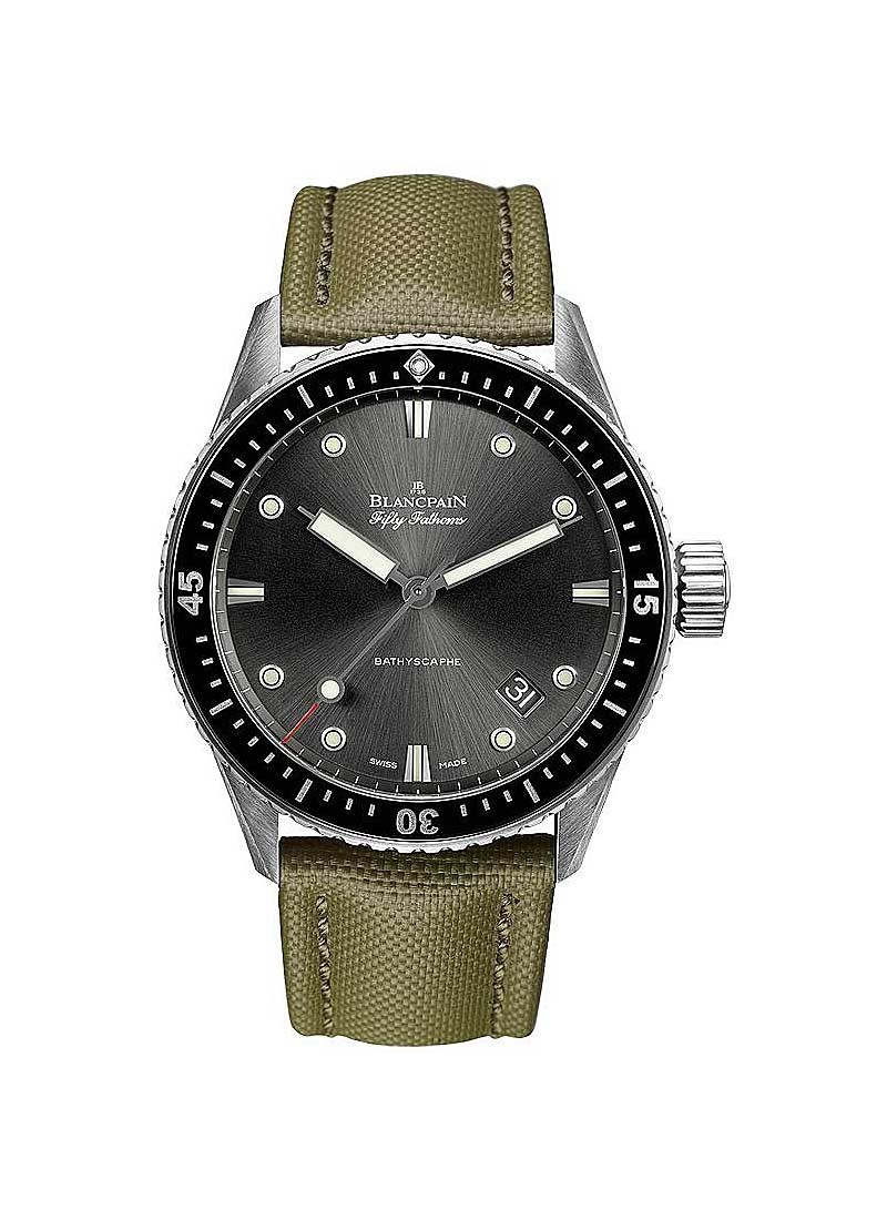 Blancpain Fifty Fathoms Bathyscaphe Meteor Grey Dial Automatic Men's Watch 5000-1110-K52A