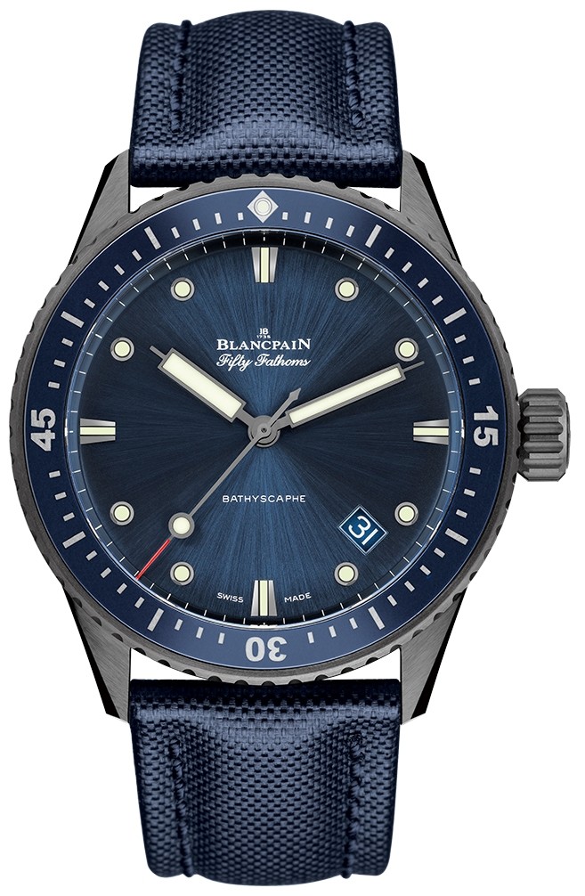 Blancpain Fifty Fathoms Bathyscrape Automatic Blue Dial Men's Watch 5000-0240-052A