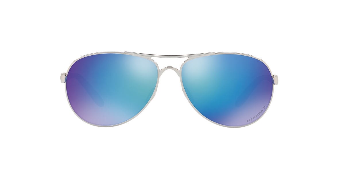 Oakley Feedback Prizm Sapphire Polarized Aviator Ladies Sunglasses OO4079 407933 59