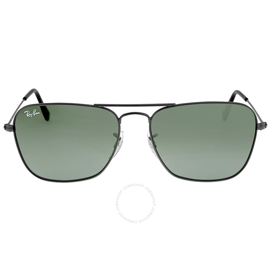 Ray Ban Ray-Ban Caravan Green Classic G-15 Gunmetal Sunglasses RB3136 004 55