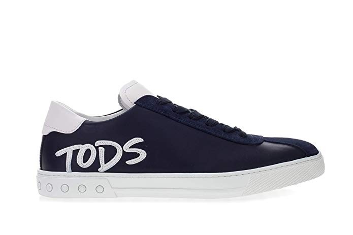 Tod's Men's Luxury Fashion Sneakers Navy Logo Size 8.5 XXM0XY0Y170IXM0ZWR