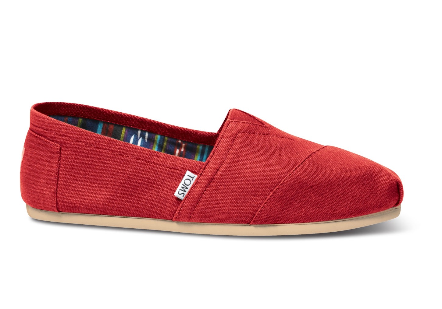 Toms Men's Slip On Classic Bristol Red M Canvas Clsc Alprg Size 9 001001A07 RED