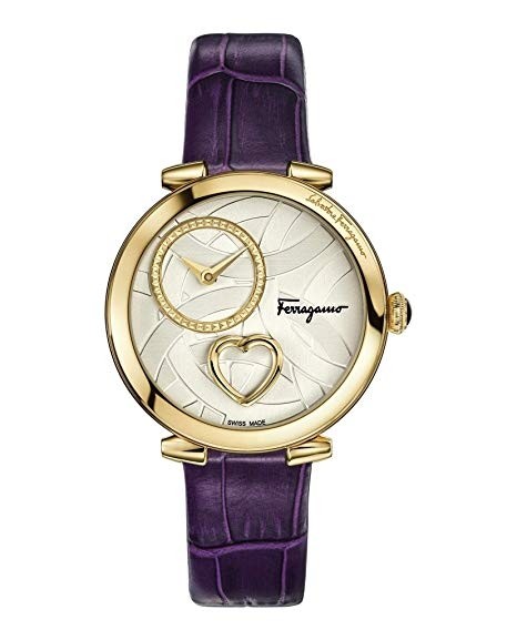 Salvatore Ferragamo Cuore Quartz Silver Diamond Dial Ladies Watch FE2090016