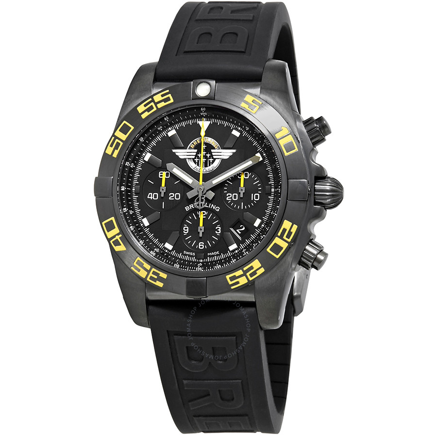 Breitling Chronomat 44 Chronograph Automatic Black Dial Men's Watch MB01109P-BD48-153S