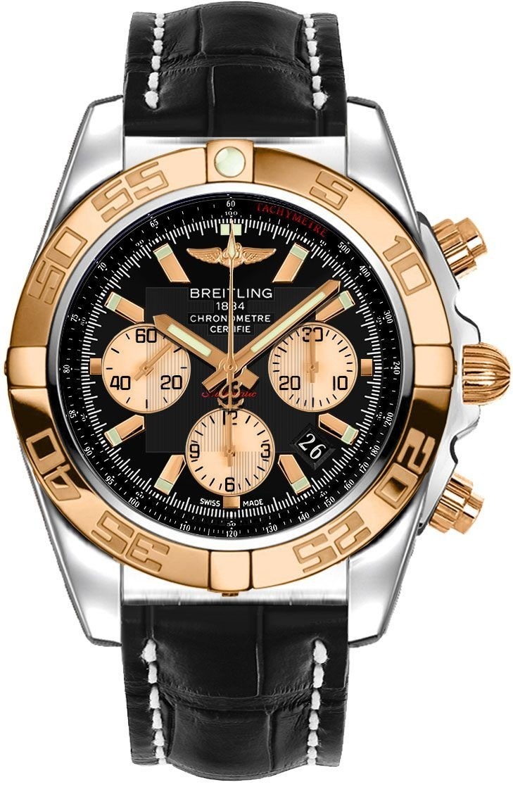 Breitling Chronomat Chronograph Automatic Chronometer Black Dial Men's Watch CB0110121B1P1