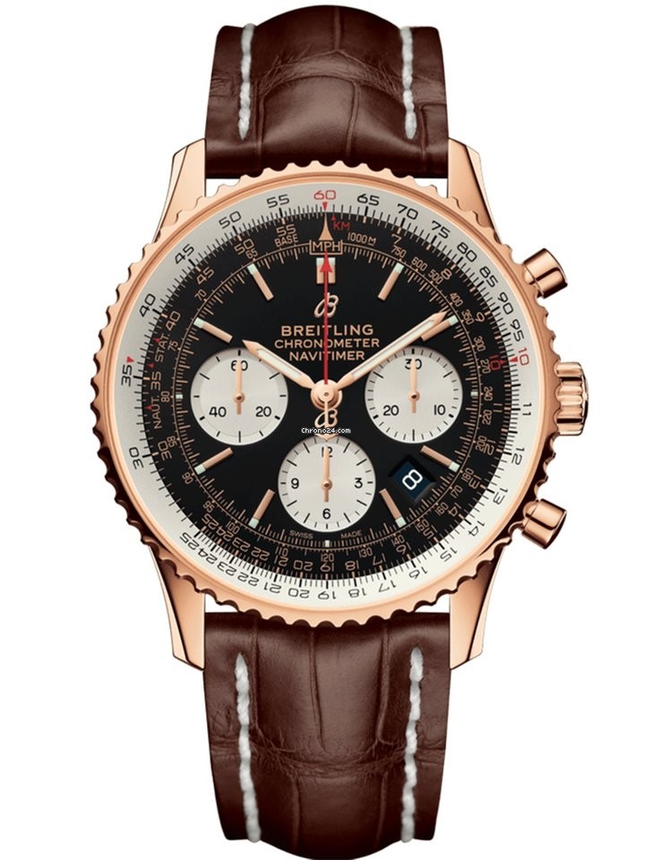 Breitling Navitimer 1 Chronograph Automatic Chronometer Black Dial Men's Watch RB0121211B1P1