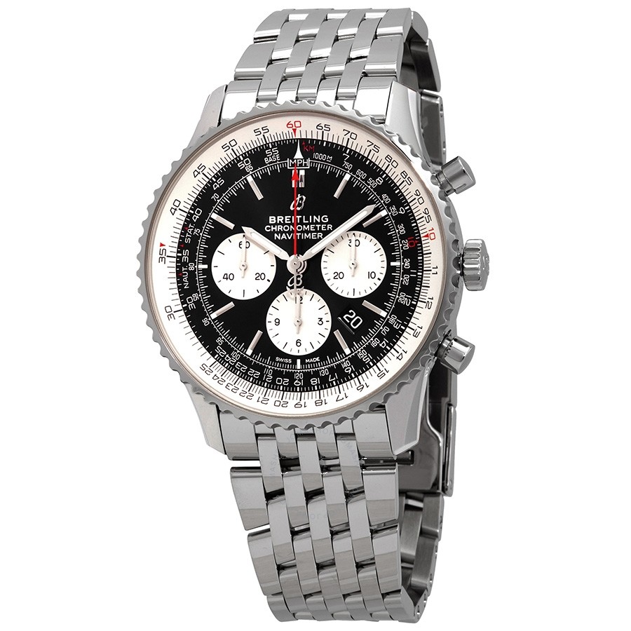 Breitling Navitimer 1 Chronograph Automatic Chronometer Black Dial Men's Watch AB0127211B1A1