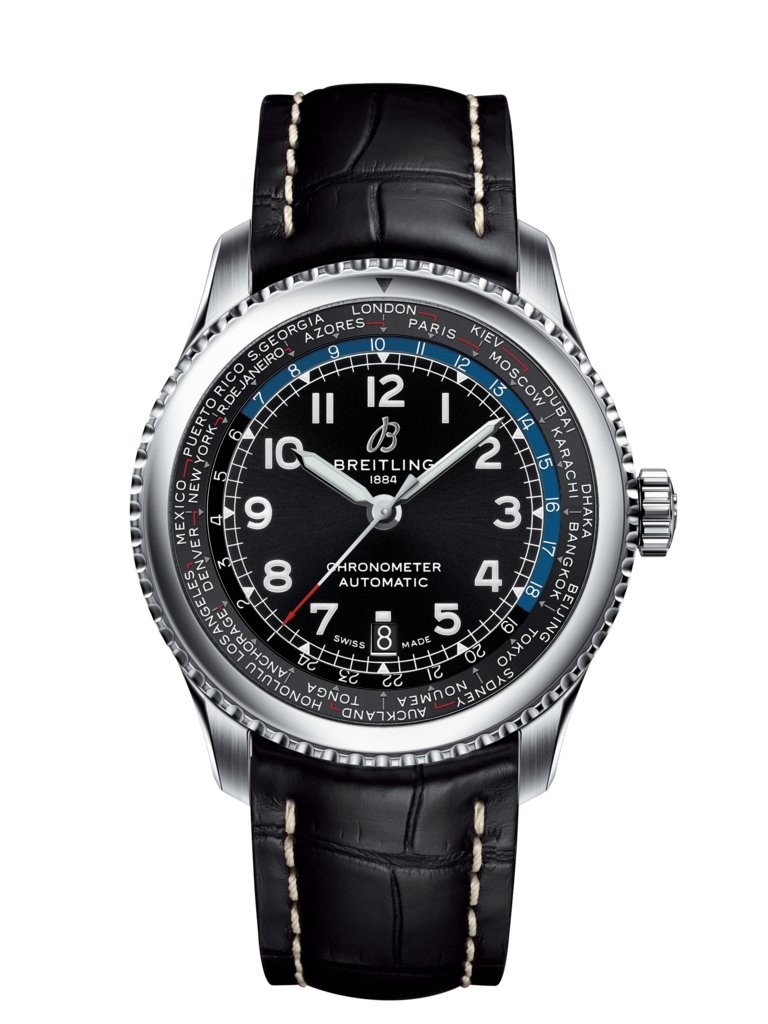 Breitling Navitimer 8 Unitime Automatic Black Dial Men's Watch AB3521U41B1P1
