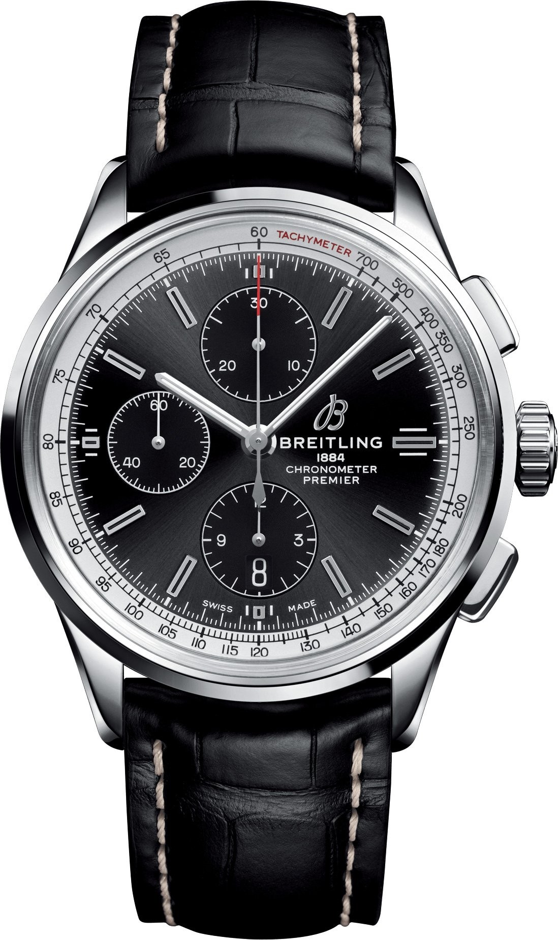 Breitling Premier Chronograph Automatic Chronometer Black Dial Men's Watch A13315351B1P2