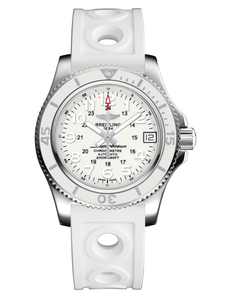 Breitling Superocean II Automatic Chronometer Hurricane White Dial Ladies Watch A17312D21A1S1