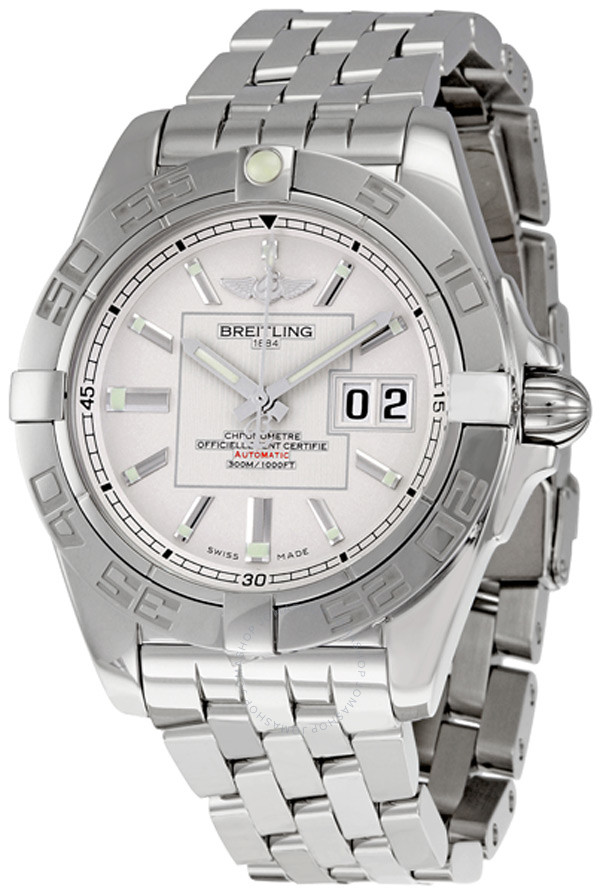 Breitling Galactic 41 Silver Dial Men's Watch A49350L2-G699SS A49350L2-G699-366A