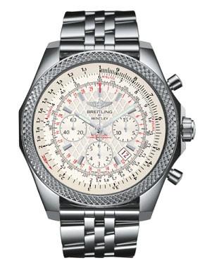 Breitling Bentley Silver Dial Stainless Steel Automatic Men's Watch AB061112-G802SS