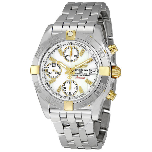 Breitling Chrono Galactic White Dial Chronograph Stainless Steel Men's Watch B13358L2/A700