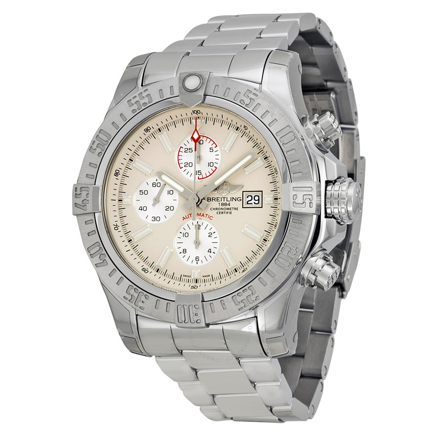 Breitling Super Avenger II Silver Dial Chronograph Men's Watch A1337111-G779-168A