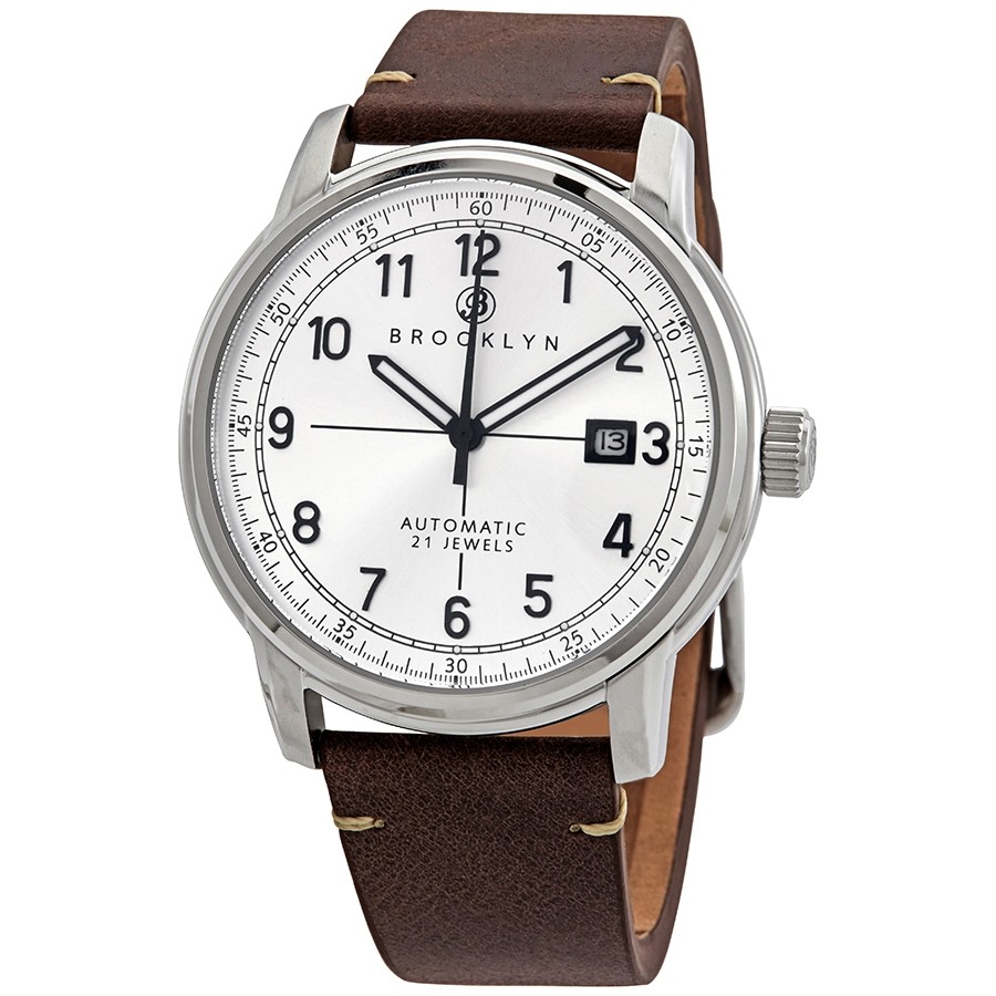 Brooklyn Watch Co. Gowanus Automatic Silver Dial Men's Watch 8600A5