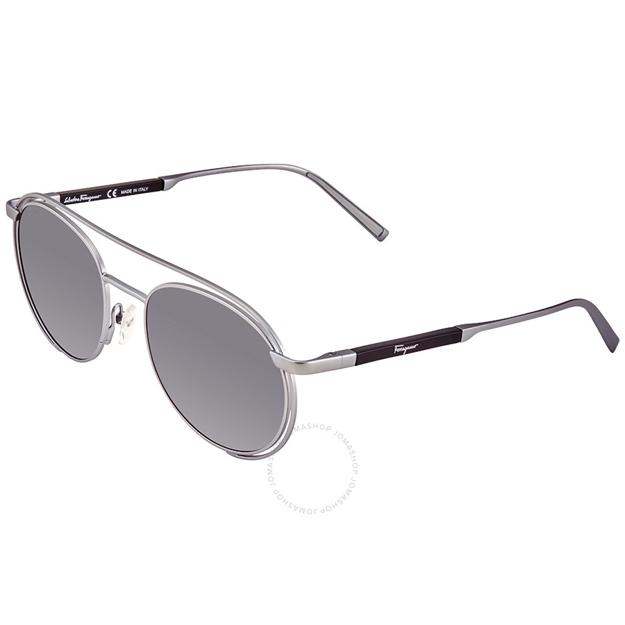 Ferragamo Men's Matte Silver Sunglasses SF169S 029 54