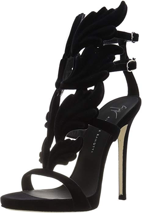 Giuseppe Zanotti Ladies High Heel Pump Black Cruel Velvet Sandals I800006/001