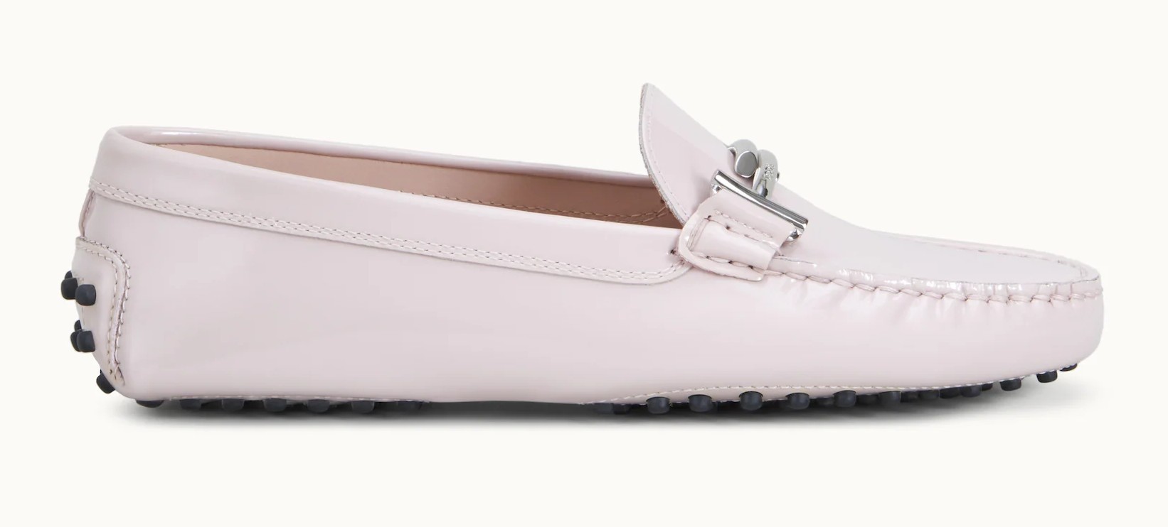 Tod's Ladies Pink Patent Leather Gommino Moccasin Double-T XXW00G0Q499OW0M025