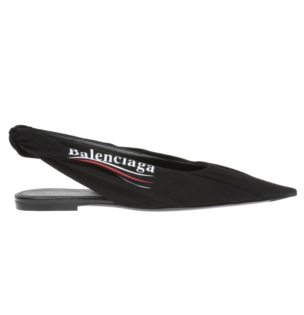 Balenciaga Ladies Knife Black Knif Pointy Sandallogo 500619 W0600