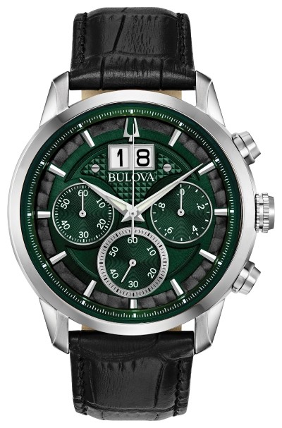 Bulova Sutton Chronograph Quartz Green Dial Men's Watch 96B310