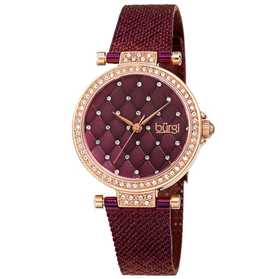 Burgi Quartz Brown Dial Ladies Watch BUR263BR