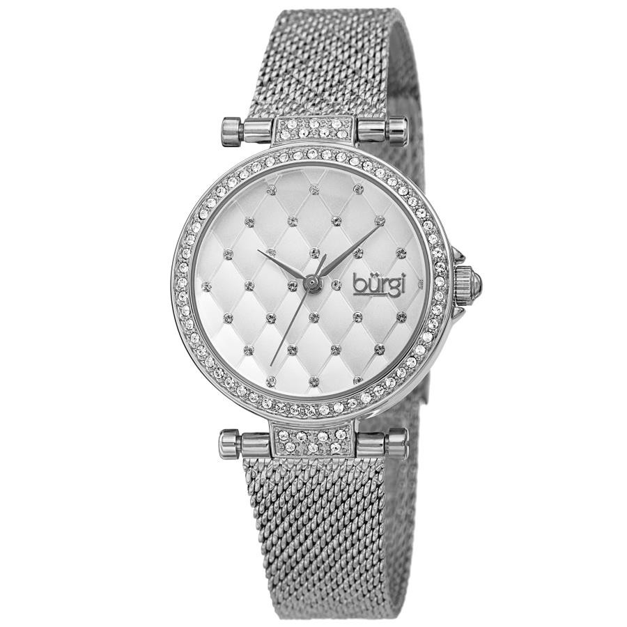 Burgi Quartz Silver Dial Ladies Watch BUR263SS