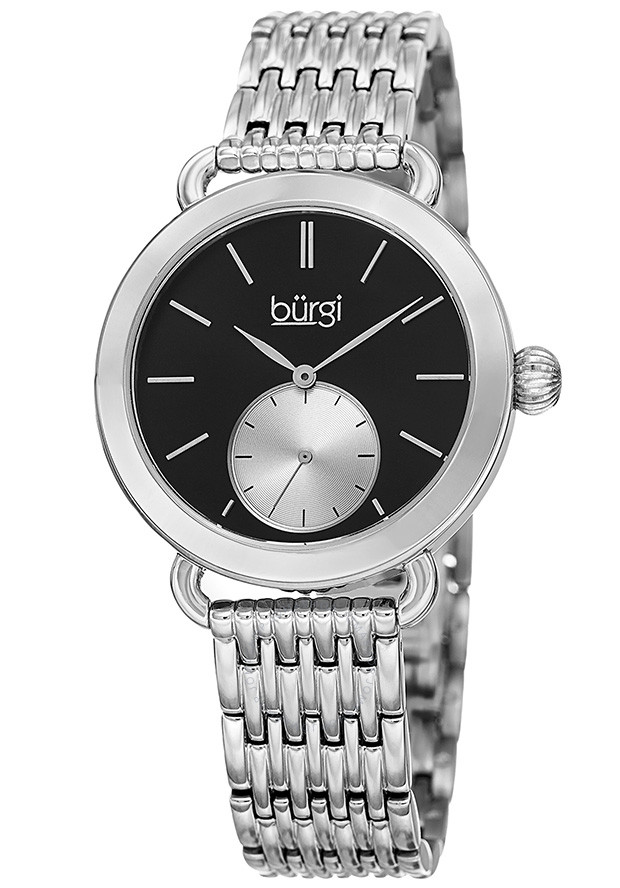 Burgi Black Dial Ladies Casual Watch BUR153SSB