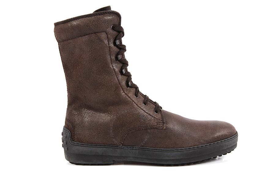 Tod's Men's Ebony Winter Lace Up Ankle Boots XXM0HW00500A14S807