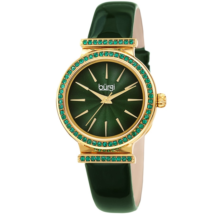 Burgi Quartz Green Dial Ladies Watch BUR243GN