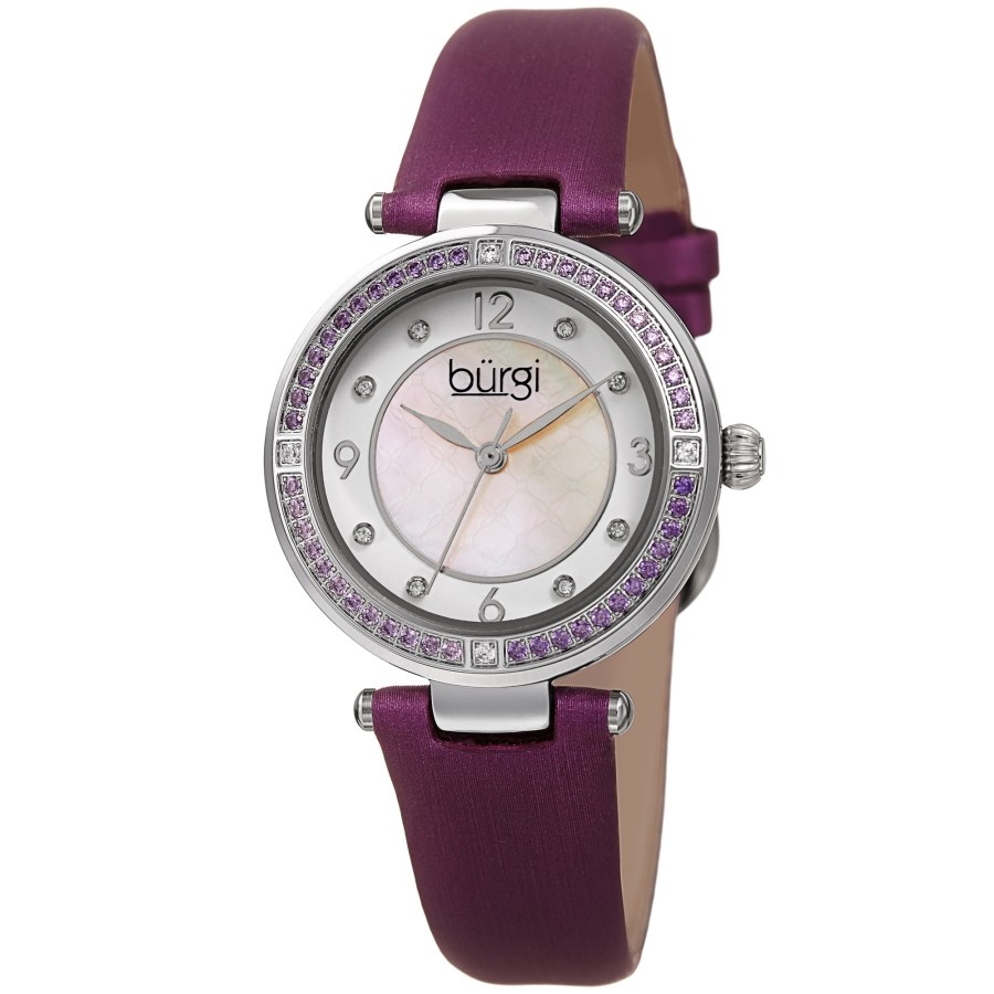 Burgi Quartz White Dial Ladies Watch BUR251PU