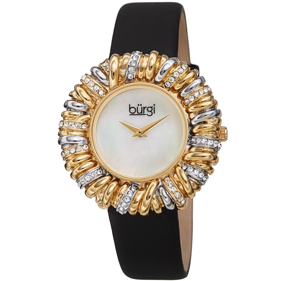 Burgi Quartz White Dial Ladies Watch BUR255BK