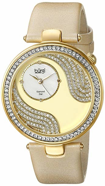 Burgi Mother of Pearl Swarovski Crystal Ladies Watch BUR155YG