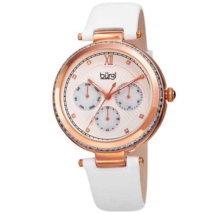 Burgi Quartz White Dial Ladies Watch BUR182WT