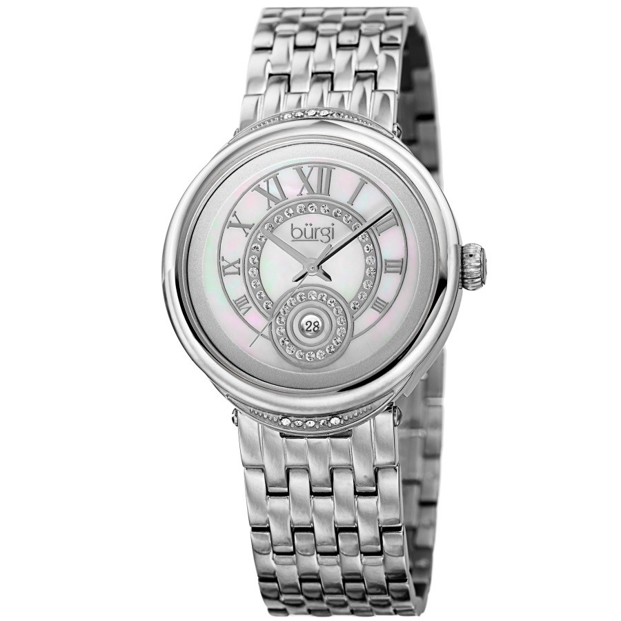 Burgi Mother Of Pearl Dial Ladies Watch BUR164SS