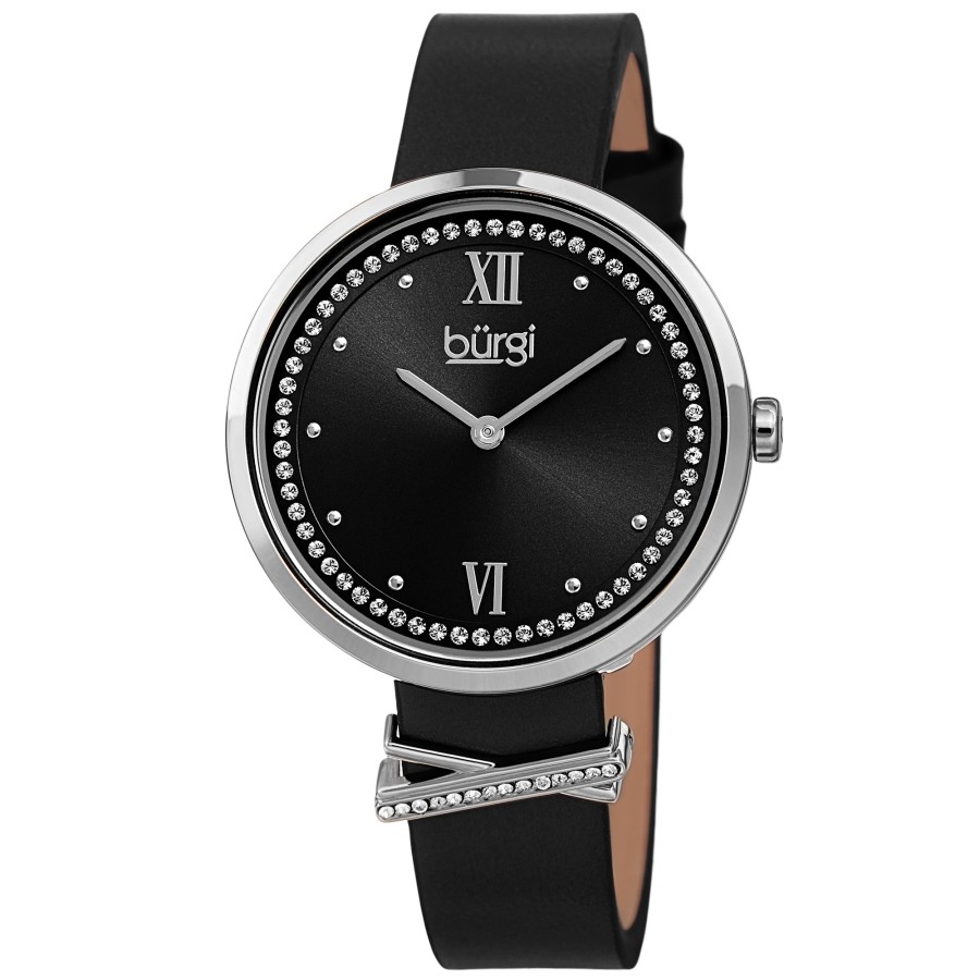 Burgi Quartz Black Dial Ladies Watch BUR264BK