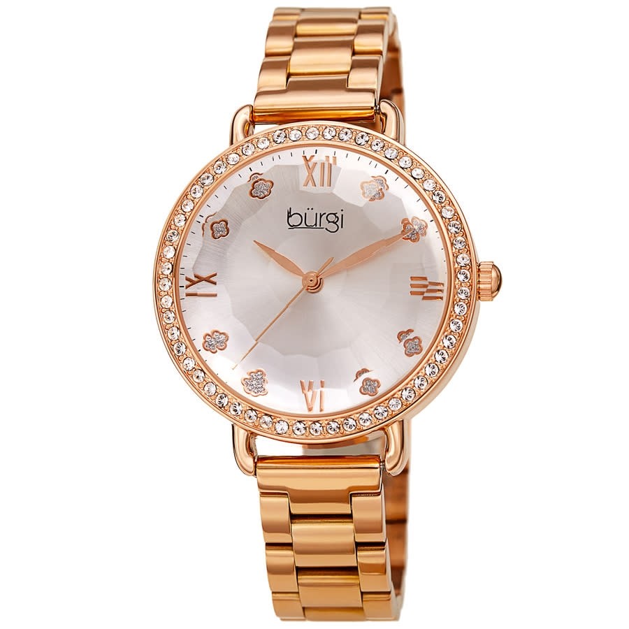 Burgi Quartz Silver Dial Ladies Watch BUR269RG