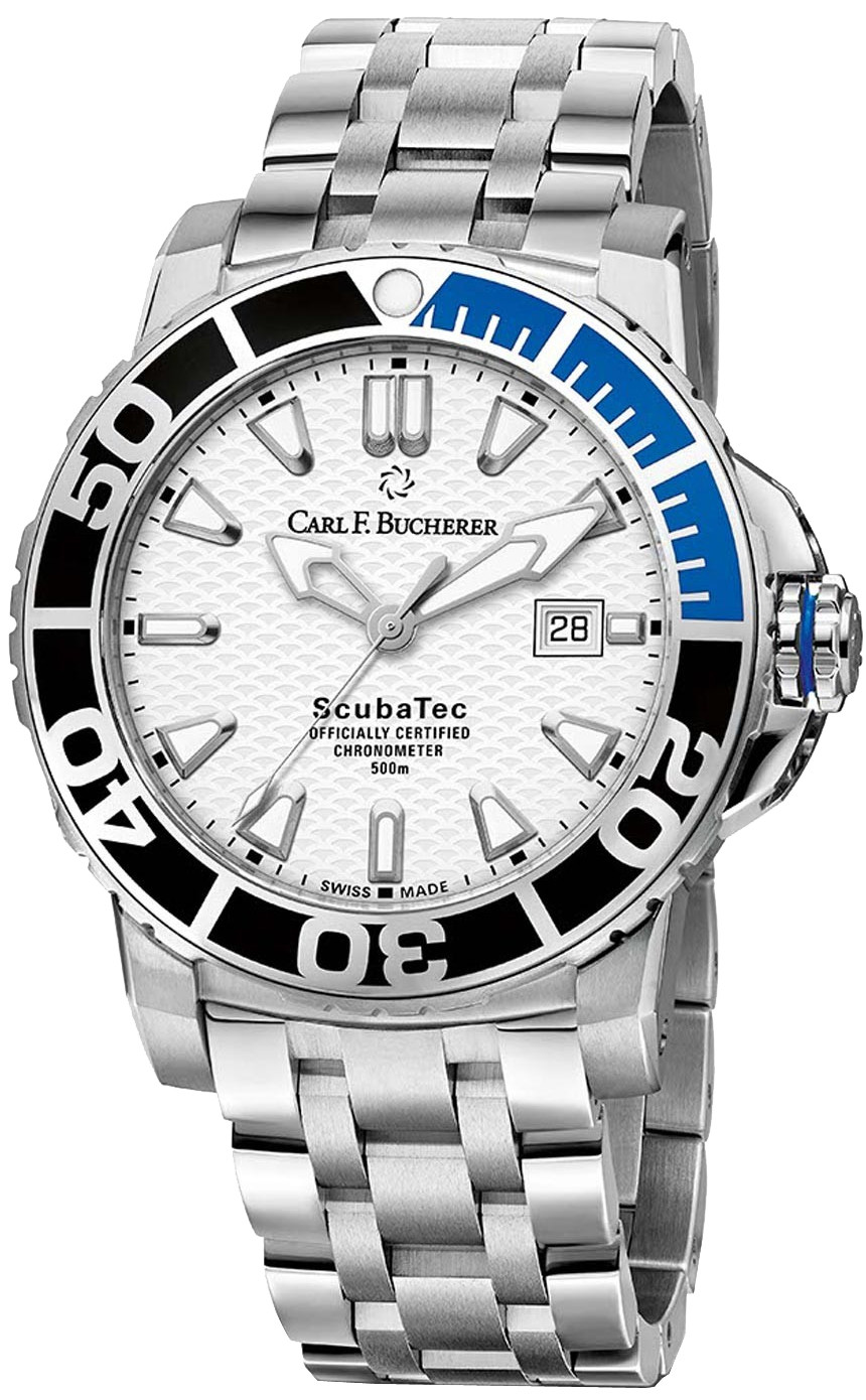 Carl F. Bucherer Patravi ScubaTec White Dial Men's Watch 00.10632.23.23.21