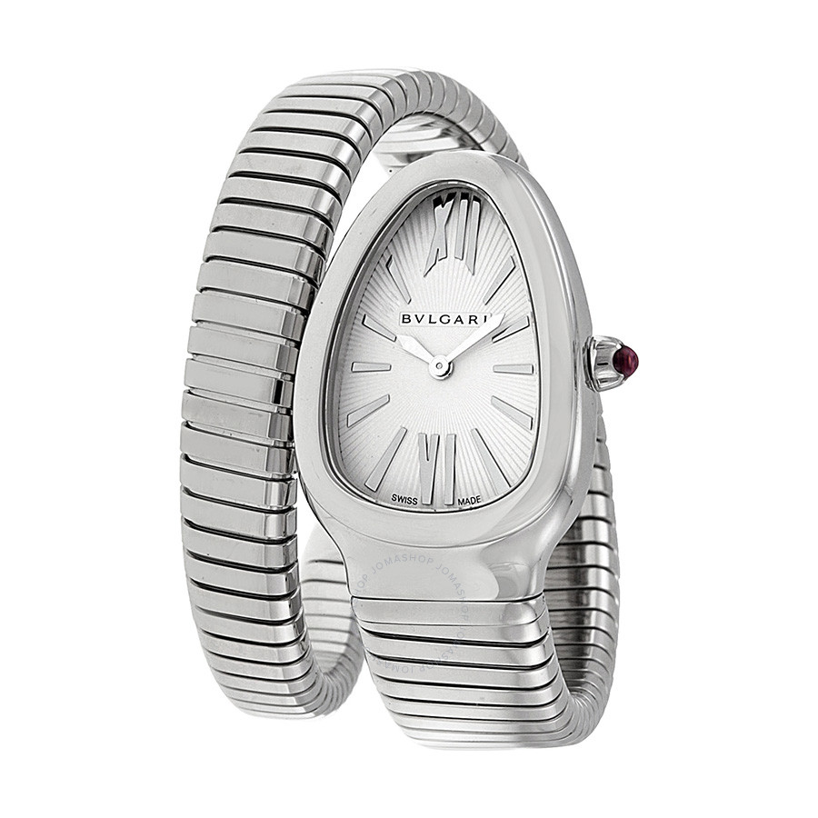 Bvlgari Serpenti Silver Dial Stainless Steel Ladies Watch 101817