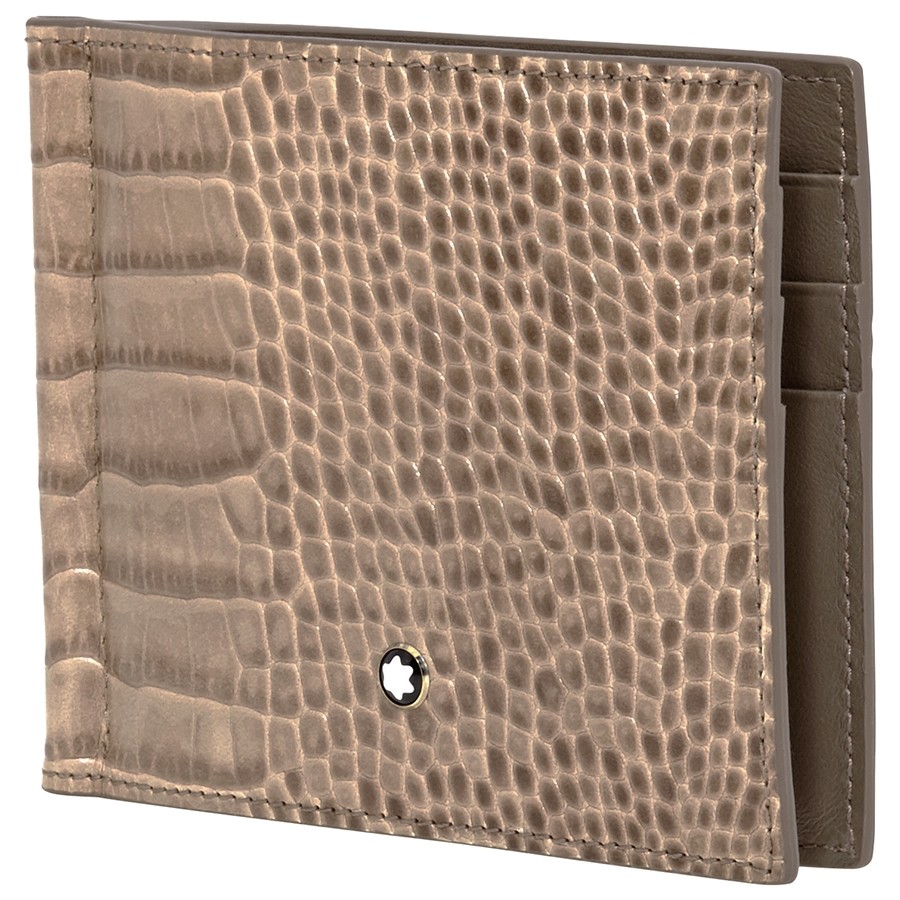 Montblanc Meisterstuck Selection 6cc Leather Wallet- Taupe 113342