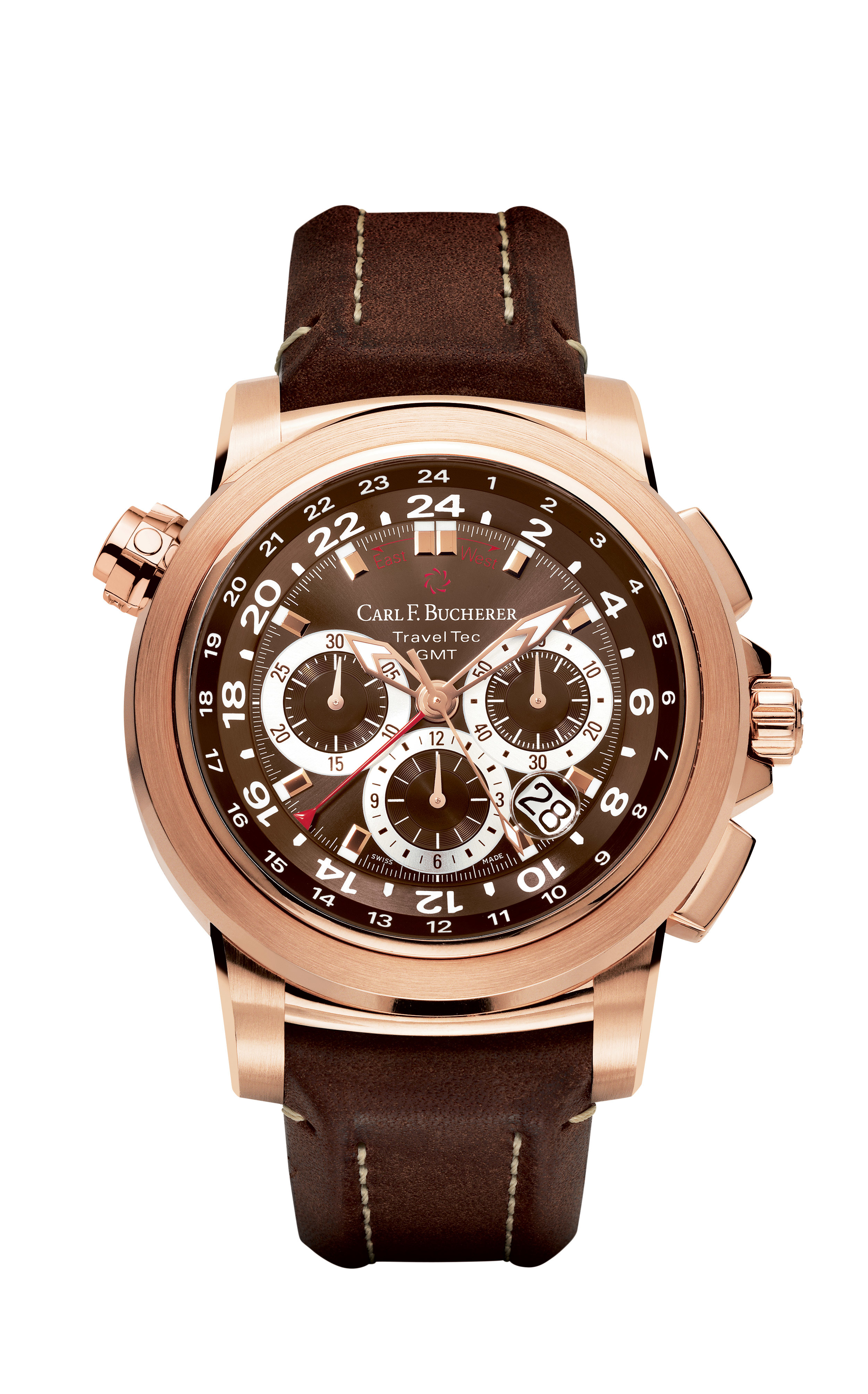 Carl F. Bucherer Patravi Traveltec Chronograph Automatic Men's Watch 00.10620.03.93.01