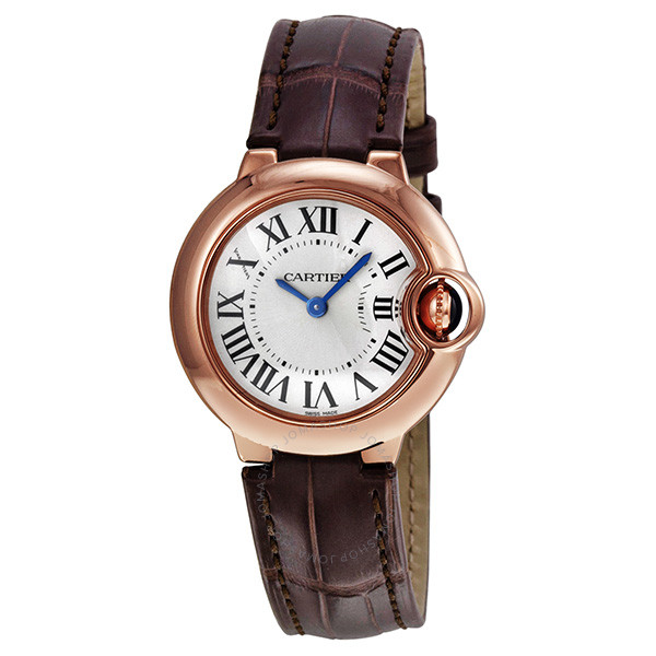 Cartier Ballon Bleu Silver Dial 18kt Rose Gold Ladies Watch W6900256