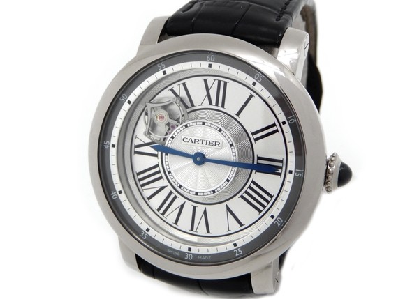 Cartier Rotonde de Cartier Astrotourbillon 18 kt White Gold Men's Watch W1556204
